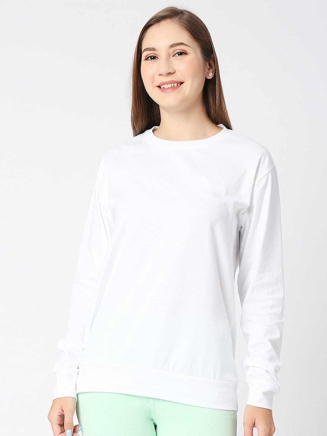 

STATUS MANTRA Round Neck Pure Cotton T-shirt, White