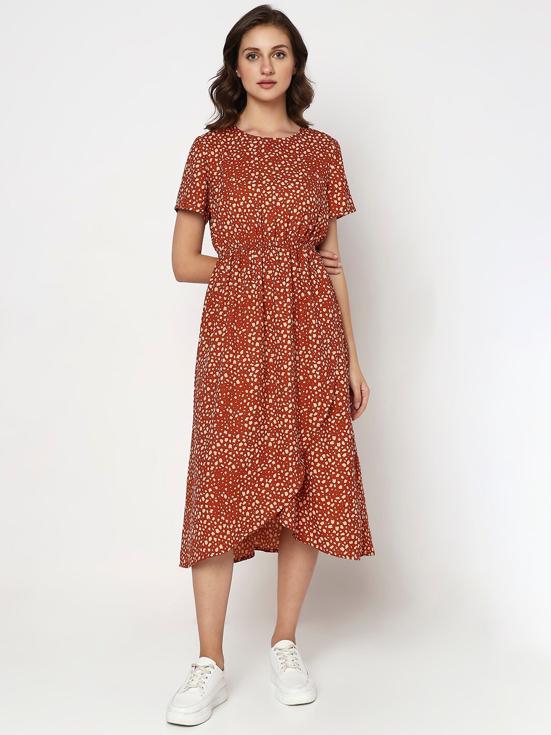 

Vero Moda Floral Printed A-Line Maxi Dress, Orange