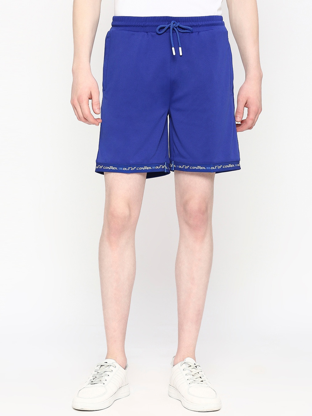 

FiTZ Men Mid-Rise Above Knee Length Cycling Sports Shorts, Blue