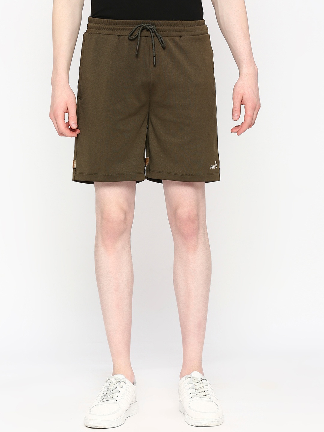 

FiTZ Men Slim Fit Regular Shorts, Olive