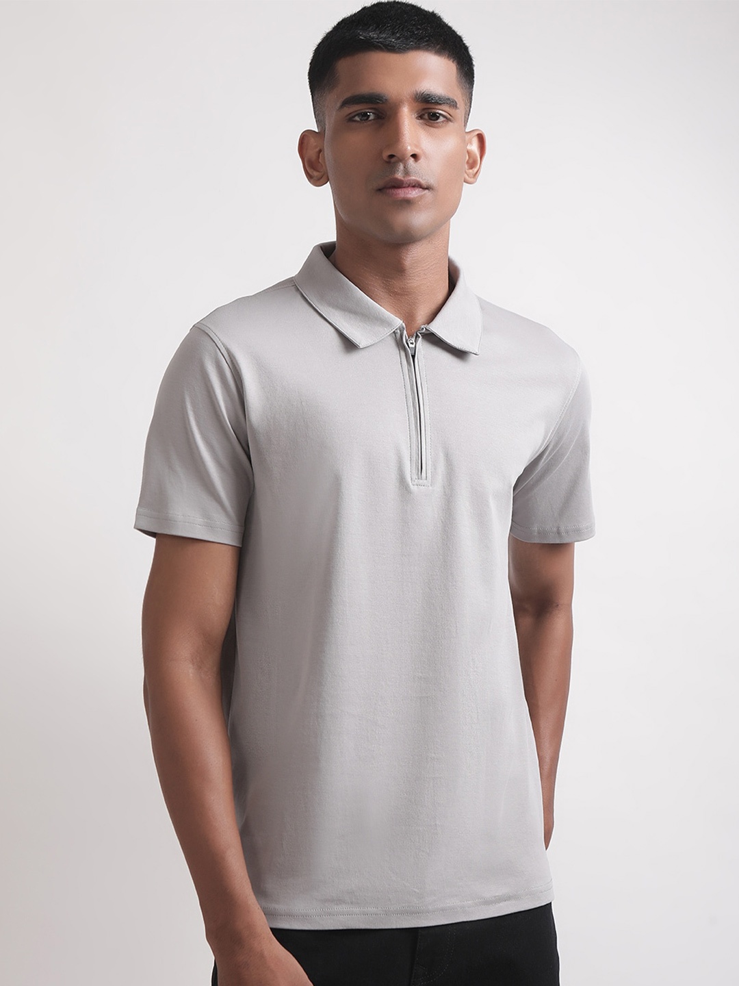 

Matinique Polo Collar Cotton T-shirt, Grey