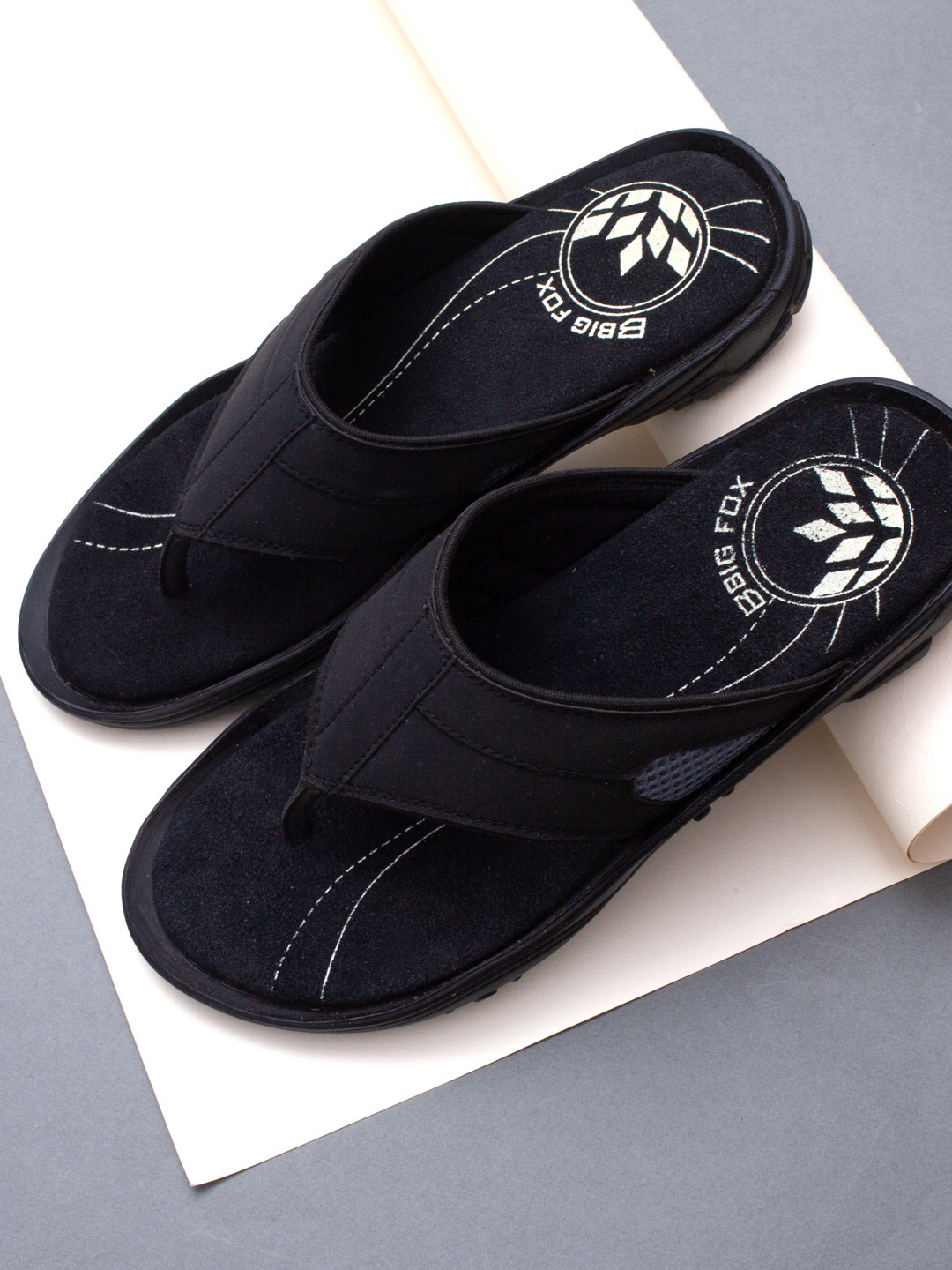 

Big Fox Men Slip On Comfort Sandals, Black