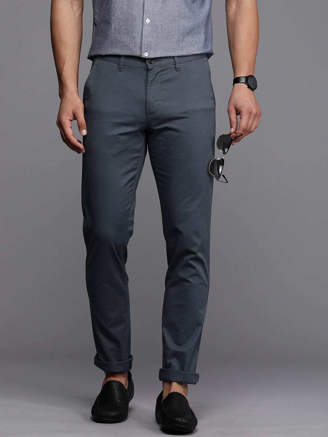 

Louis Philippe Sport Men Slim Fit Chinos, Charcoal