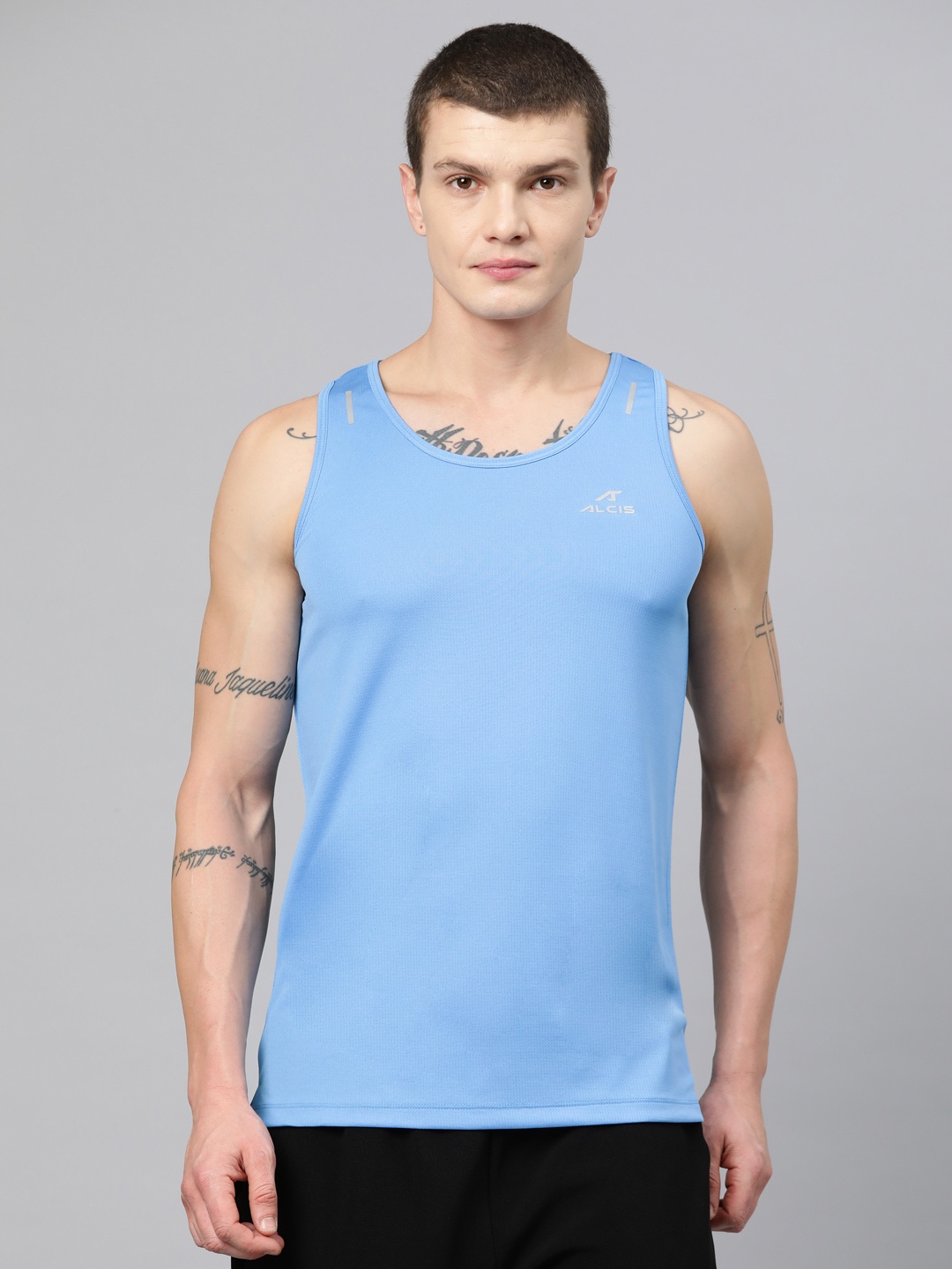 

Alcis Men Anti Static Slim Fit T-shirt, Turquoise blue