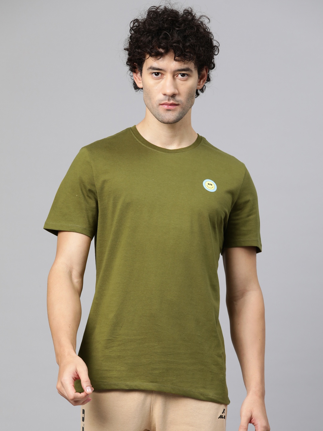 

Alcis Men Printed T-shirt, Olive