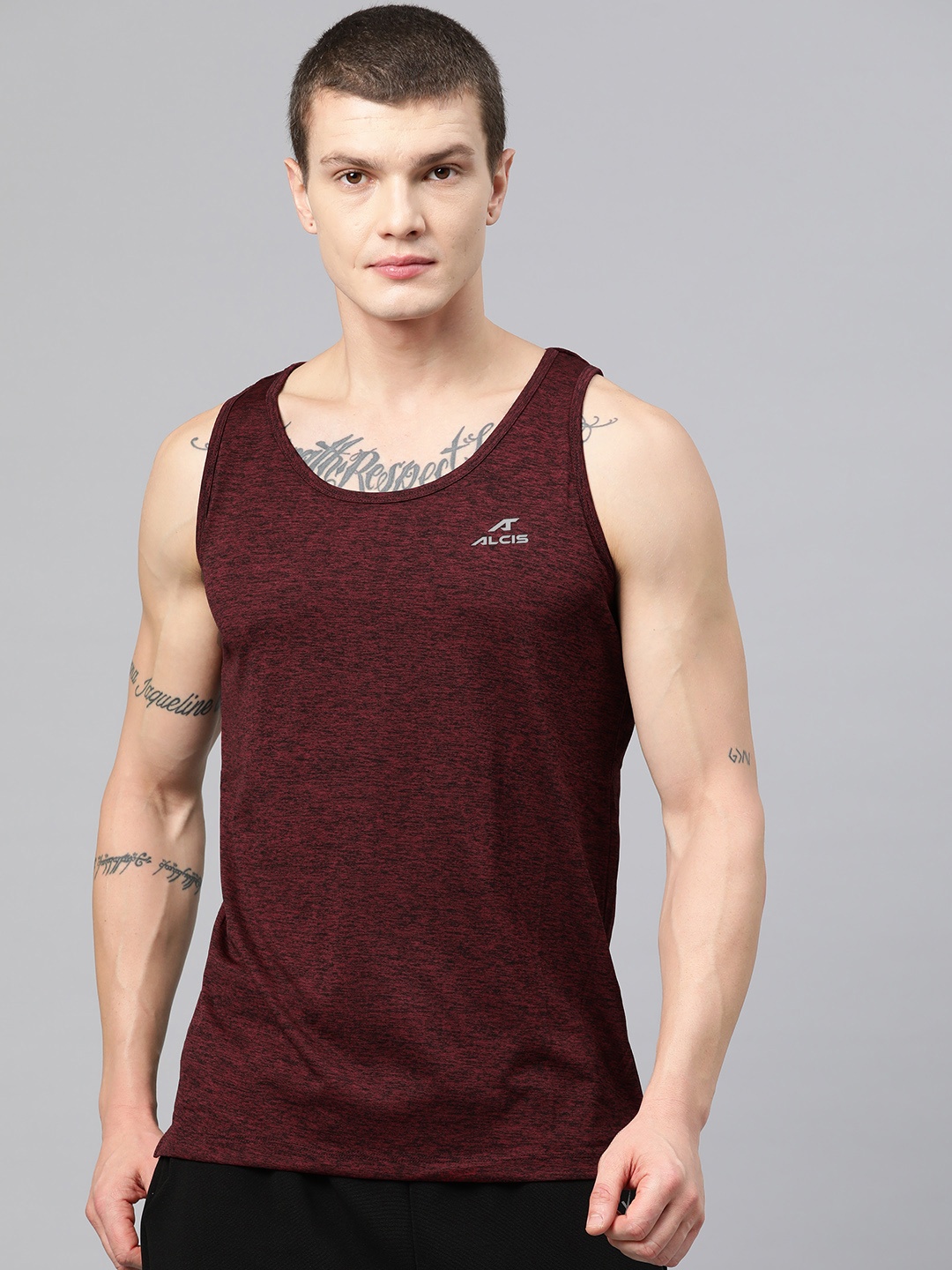 

Alcis Men Anti Static Slim Fit T-shirt, Maroon