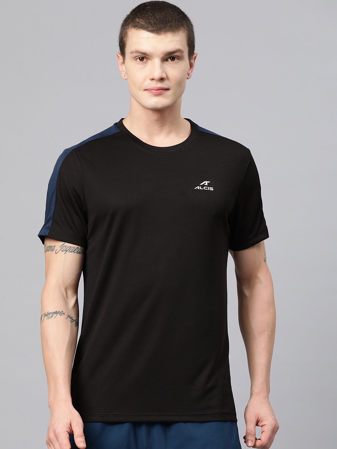 

Alcis Men Anti Static Slim Fit T-shirt, Black