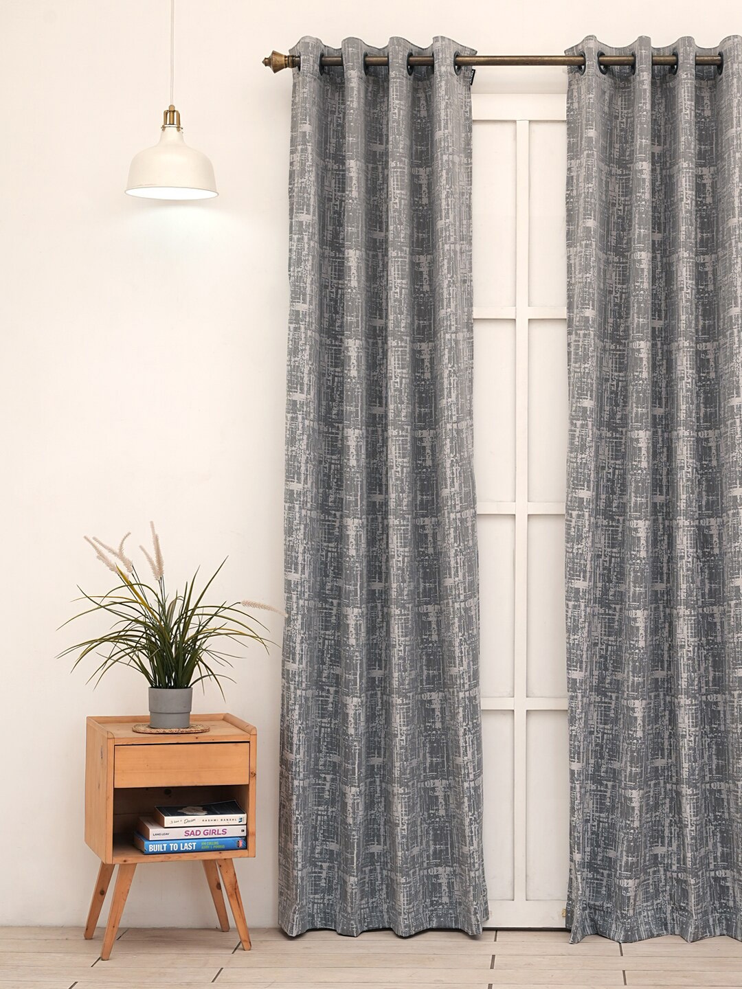 

Ariana Grey 1 Pieces Printed Room Darkening Long Door Curtain