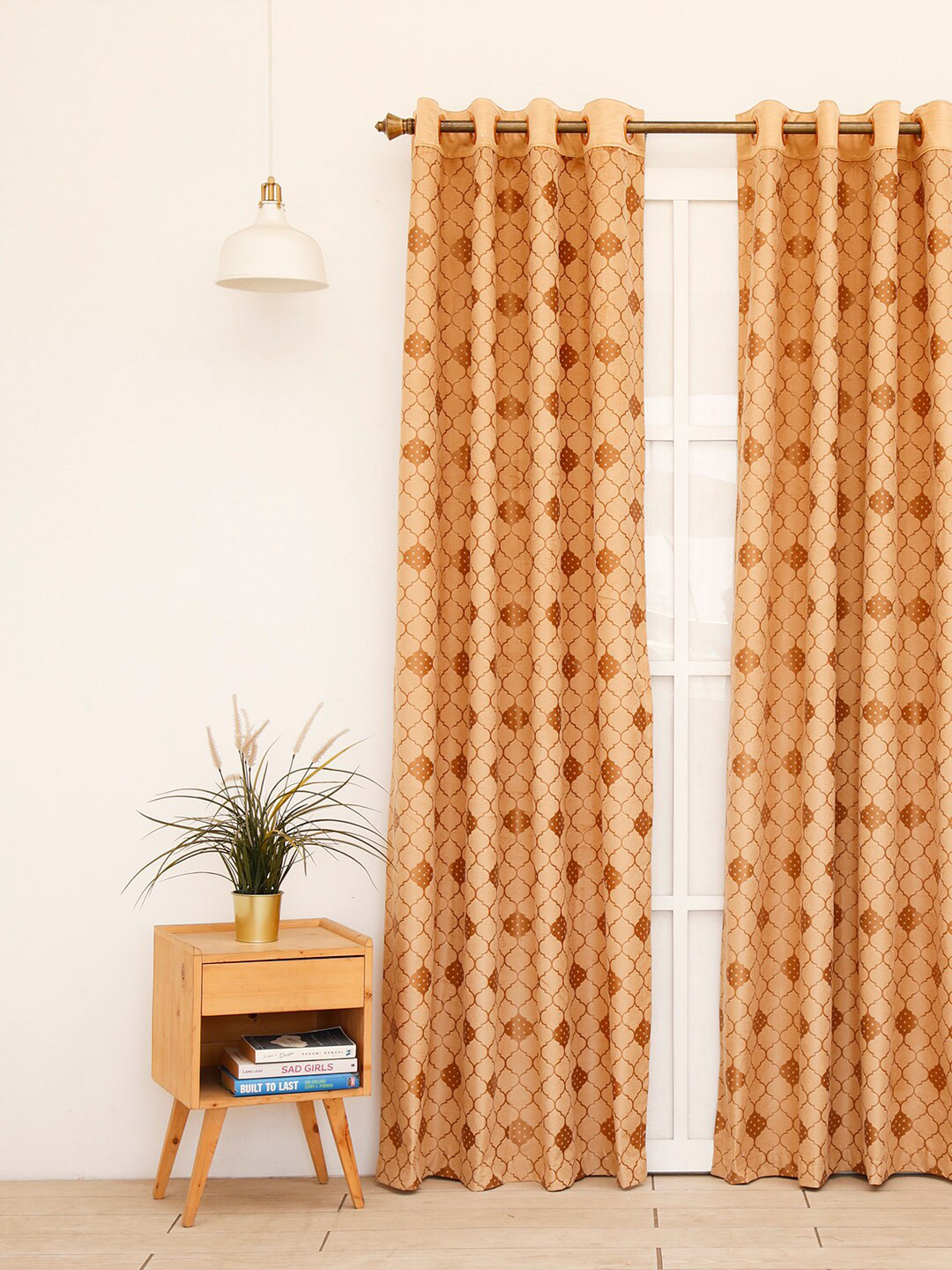 

Ariana Gold-Toned 2 Pieces Ethnic Motifs Room Darkening Door Curtain