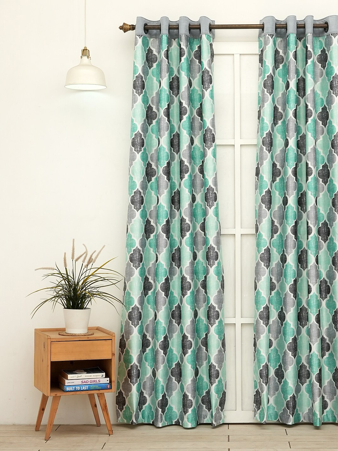 

Ariana 1-Piece Ethnic Motifs Door Curtain, Sea green