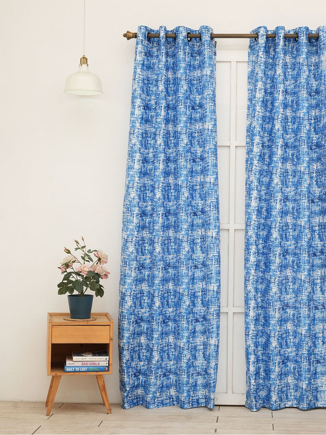 

Ariana Blue & White 2 Pieces Door Curtain
