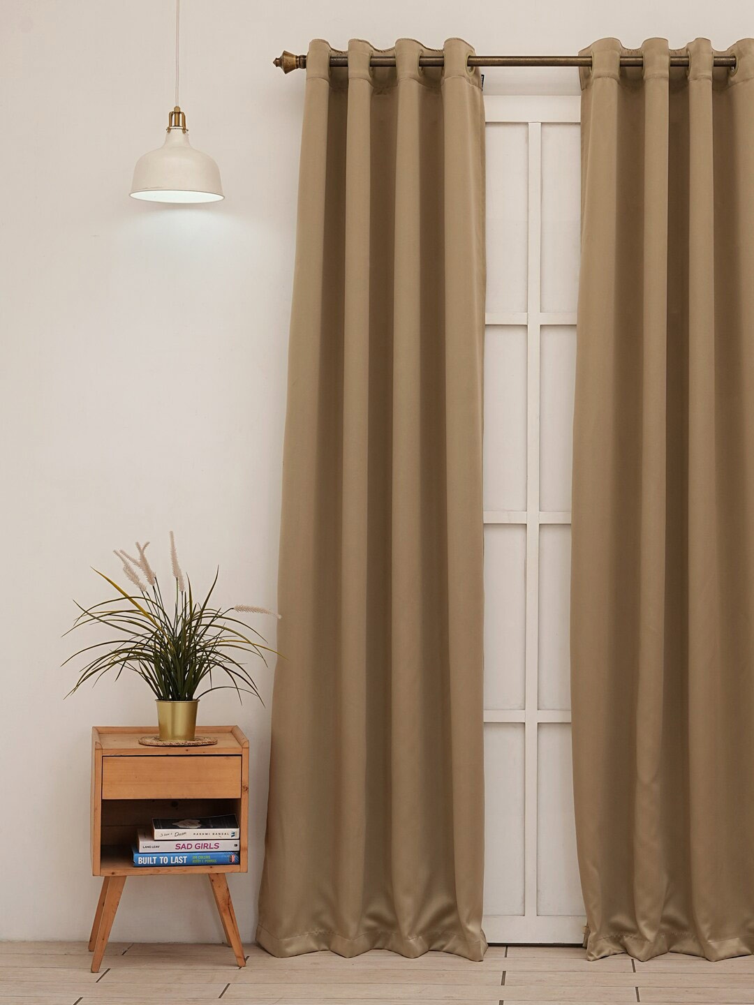 

Ariana Beige Black Out Long Door Curtain