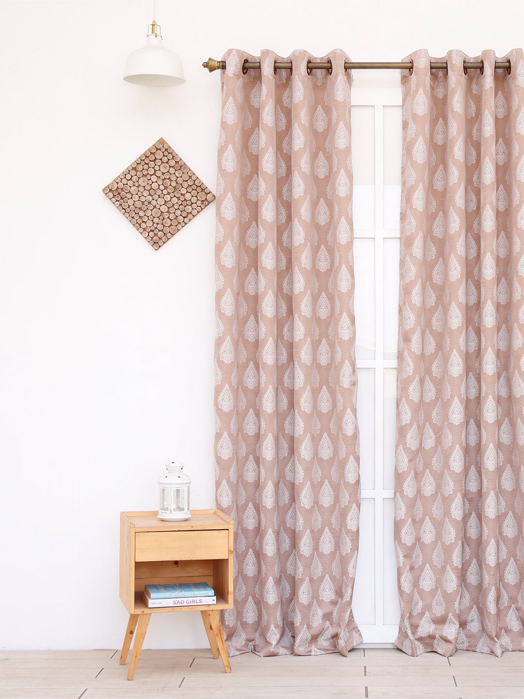 

Ariana Rose &White 1 Pieces Ethnic Motifs Black Out Door Curtain