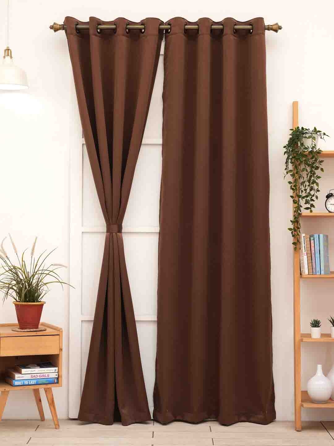 

Ariana Brown Black Out Long Door Curtain