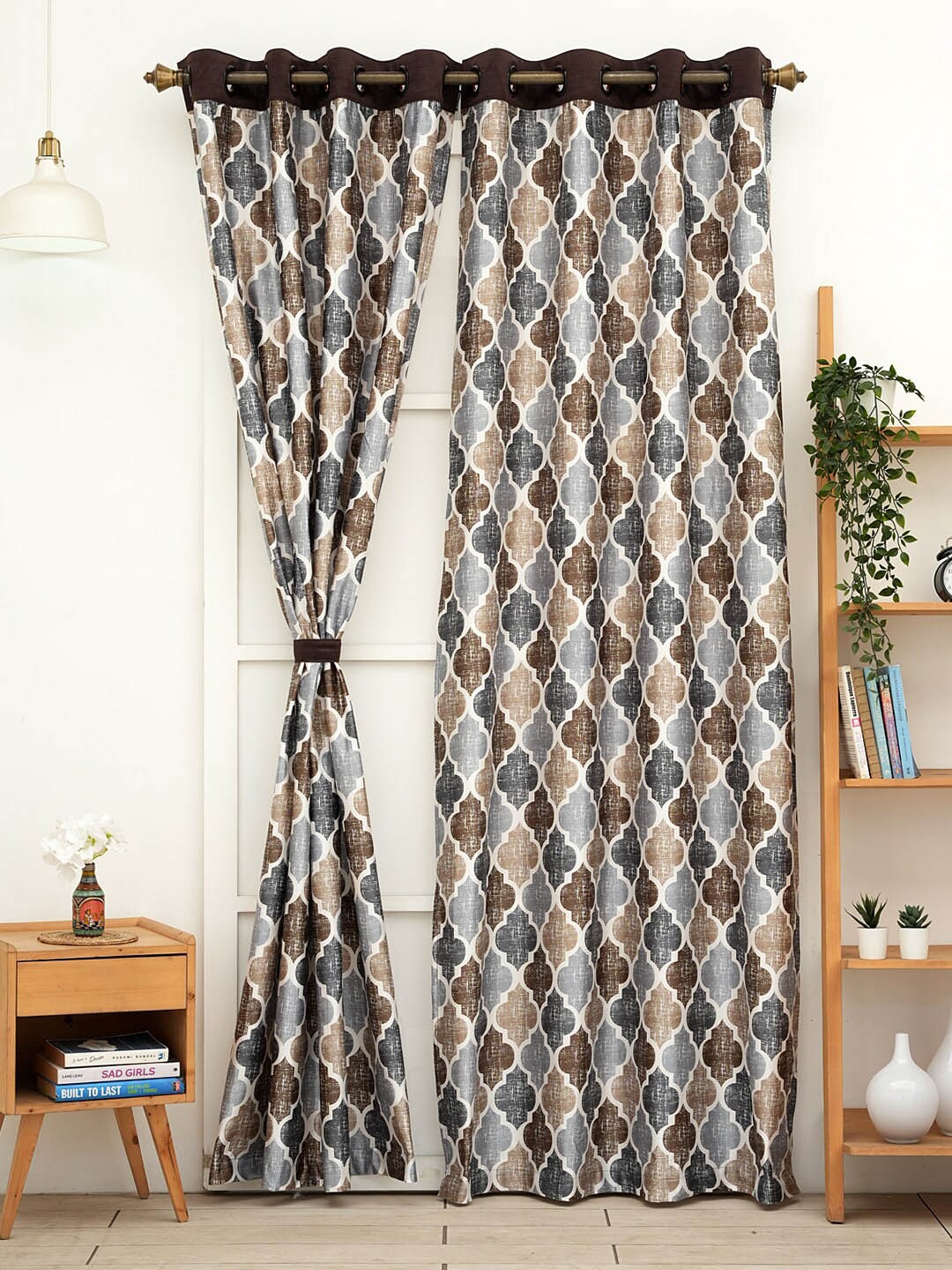 

Ariana Brown & White Cadiz Moroccan Ethnic Motifs Long Door Curtain