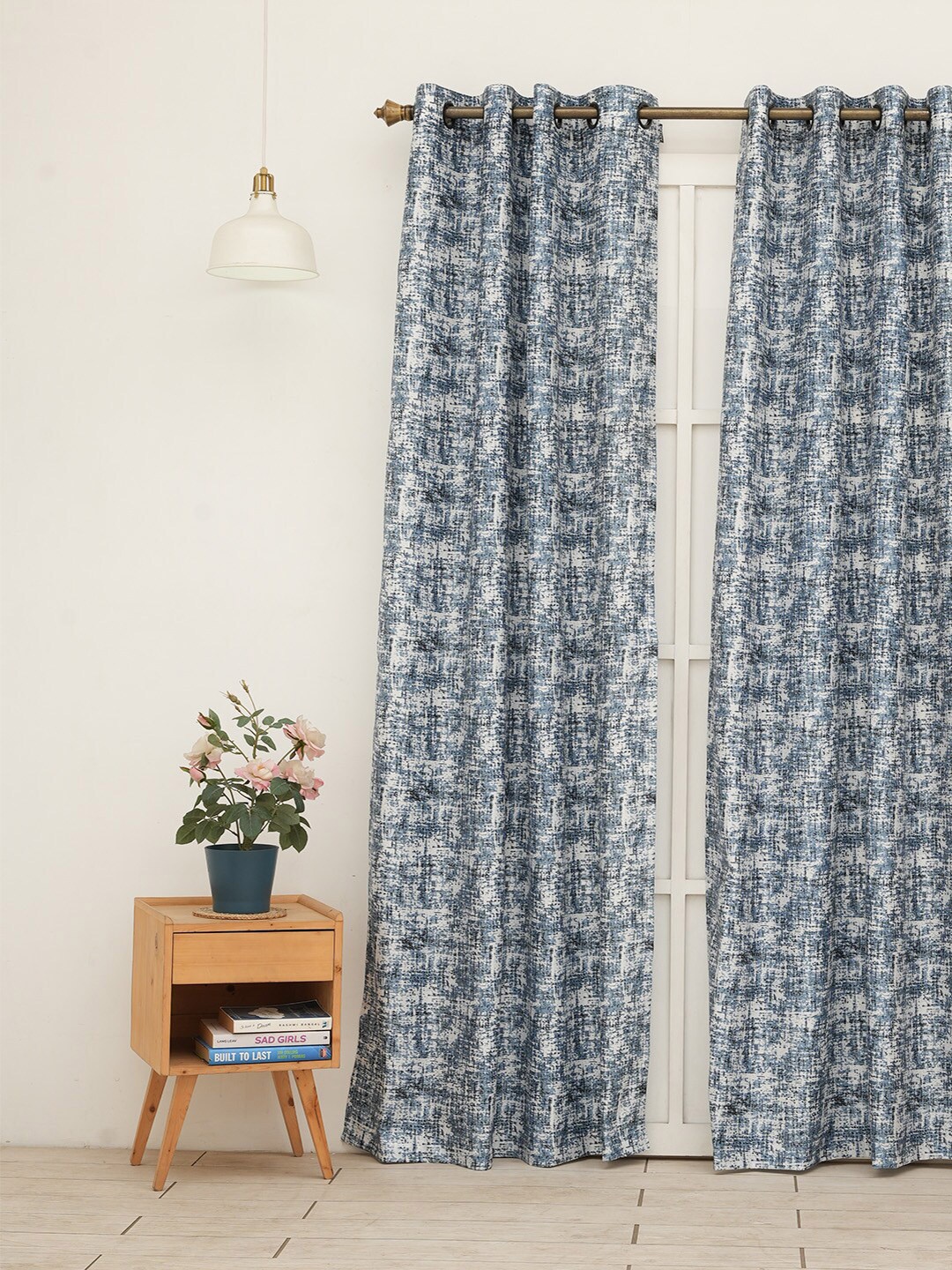 

Ariana Blue & White Alava Abstract Design Door Curtain