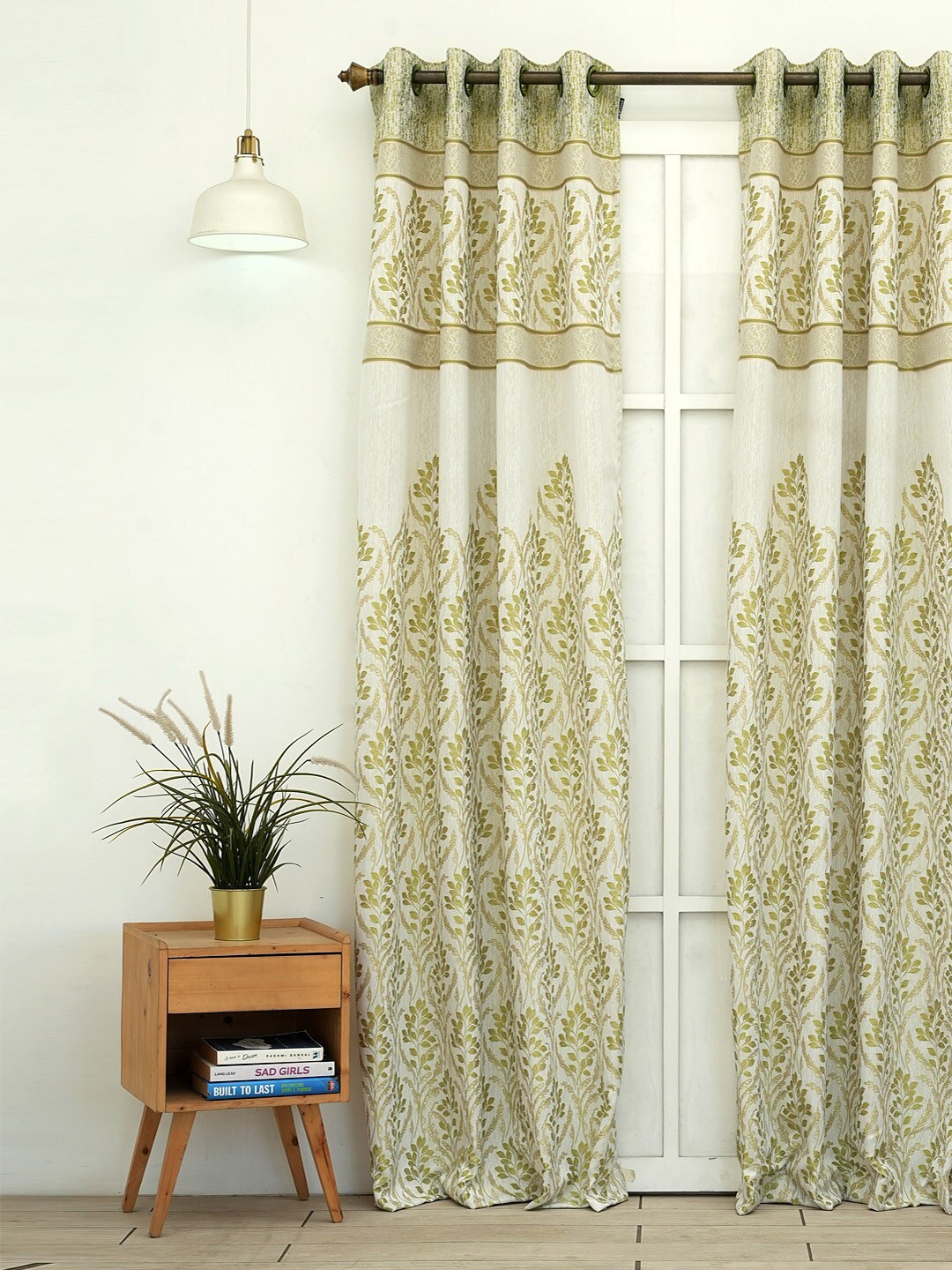 

Ariana 1 Piece Ethnic Motifs Room Darkening Door Curtain, Green