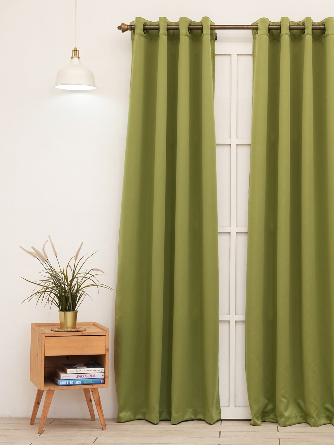 

Ariana Green Black Out Long Door Curtain