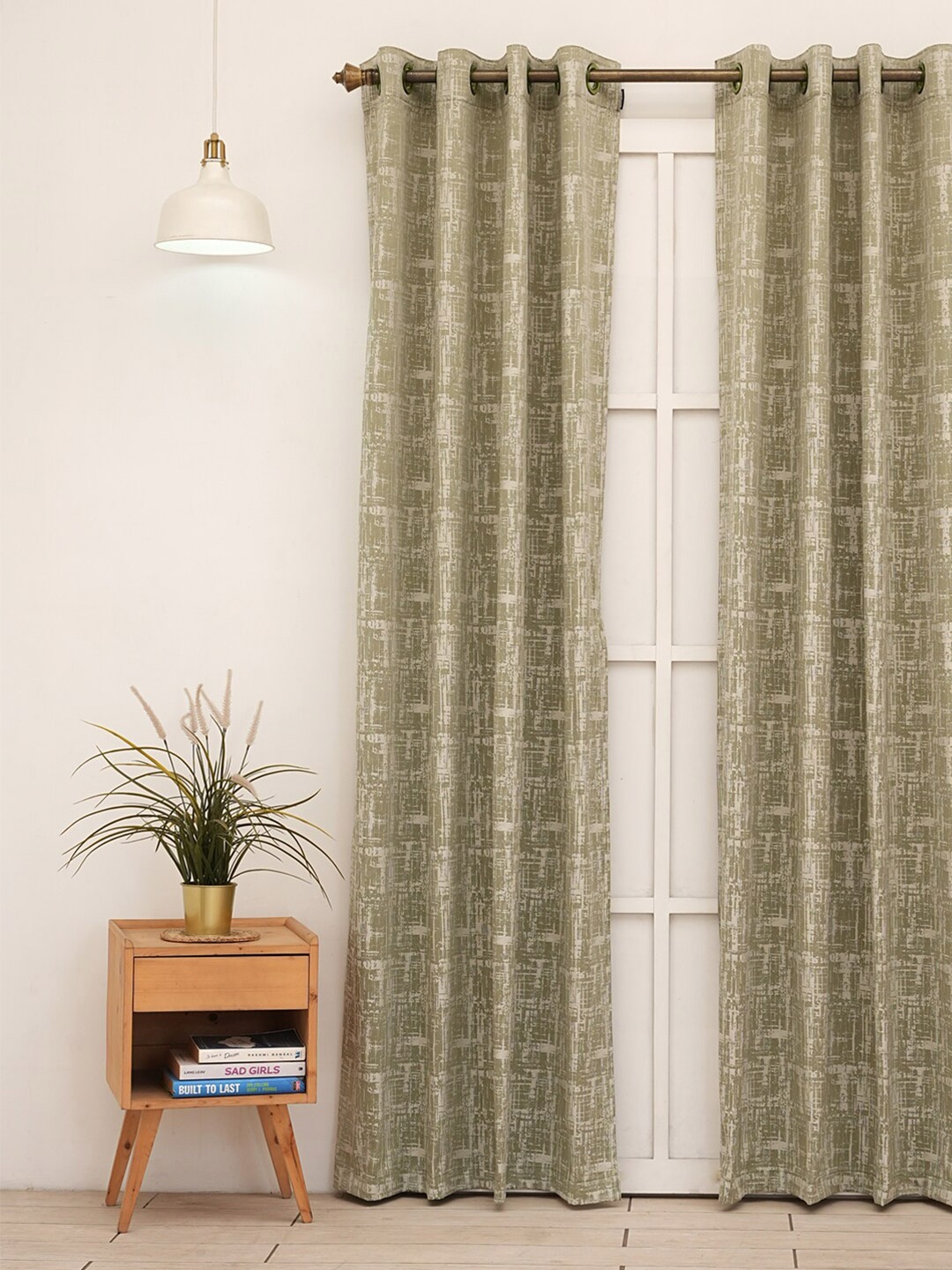 

Ariana Olive Green Room Darkening Door Curtain