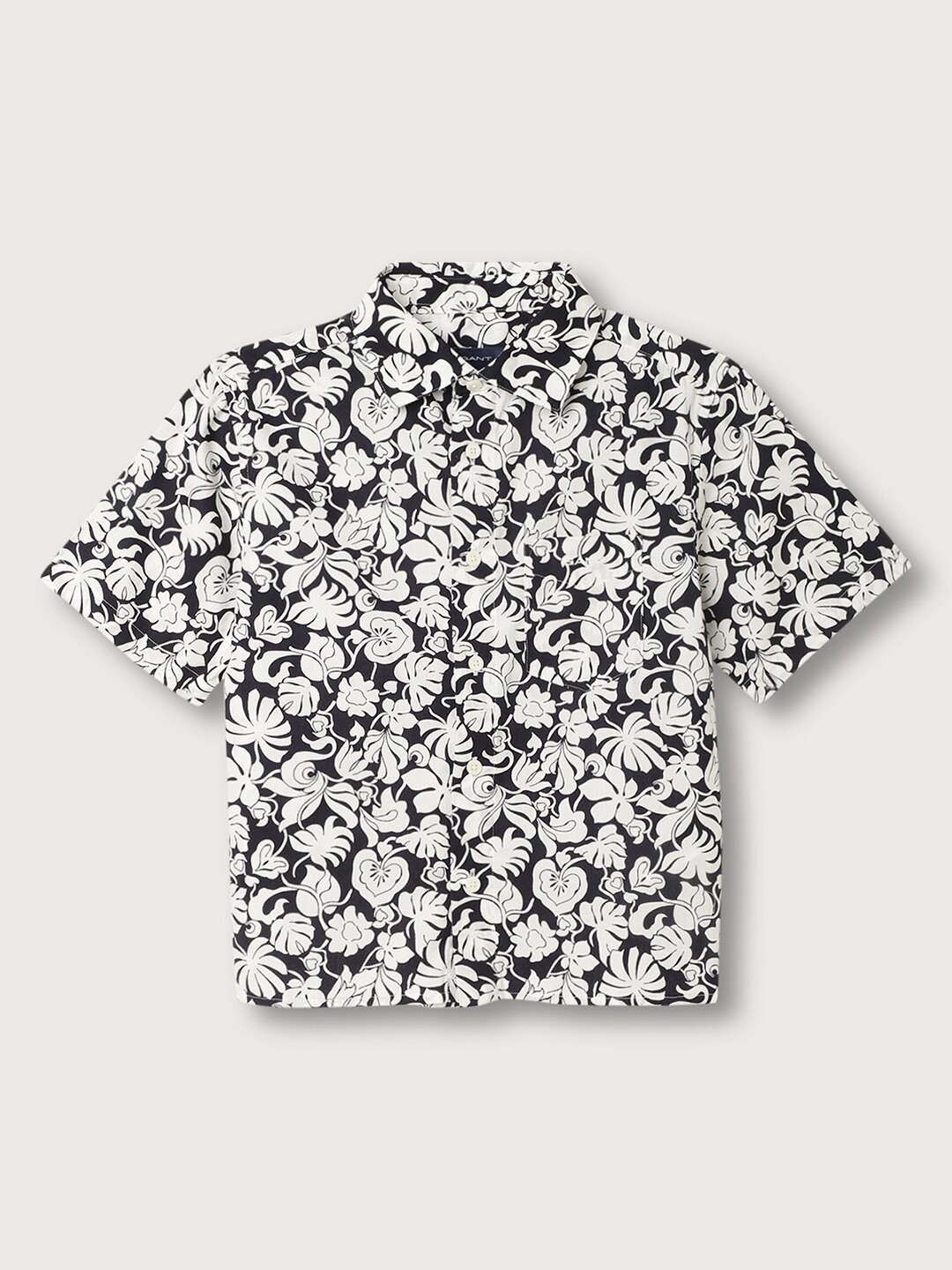 

GANT Boys Relaxed Floral Printed Cotton Casual Shirt, Navy blue