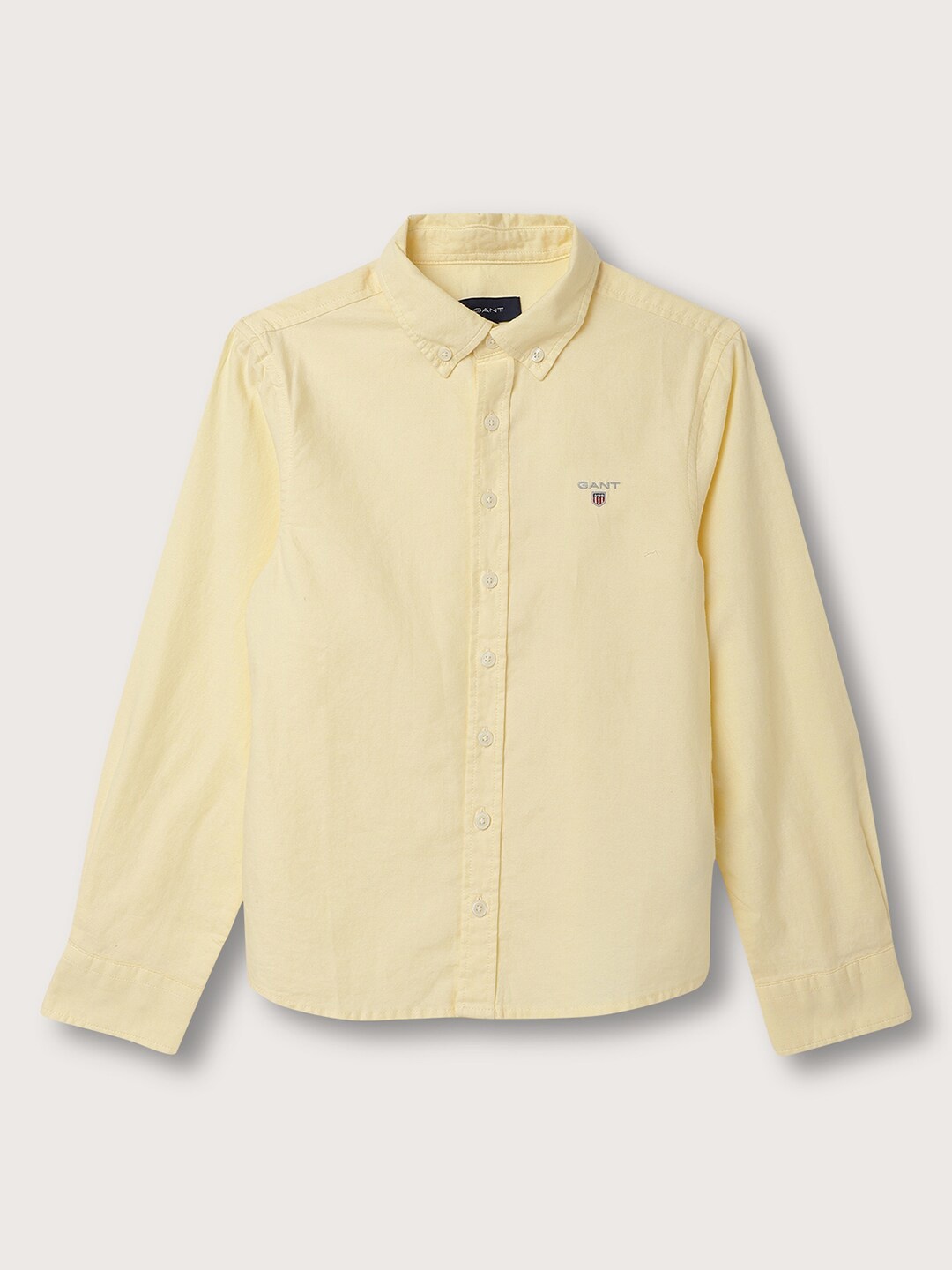 

GANT Boys Button Down Collar Cotton Casual Shirt, Yellow