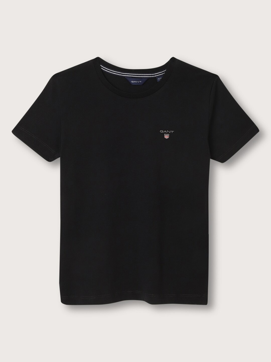 

GANT Boys Round Neck Cotton T-shirt, Black