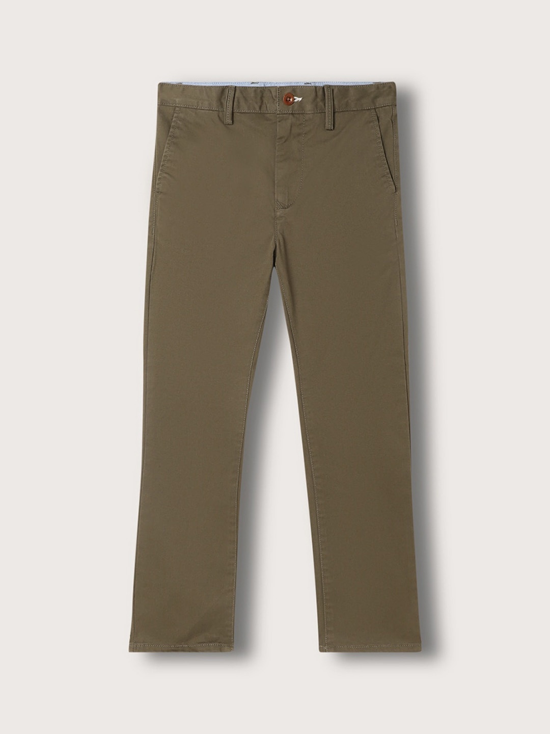 

GANT Boys Mid Rise Cotton Chinos Trousers, Olive