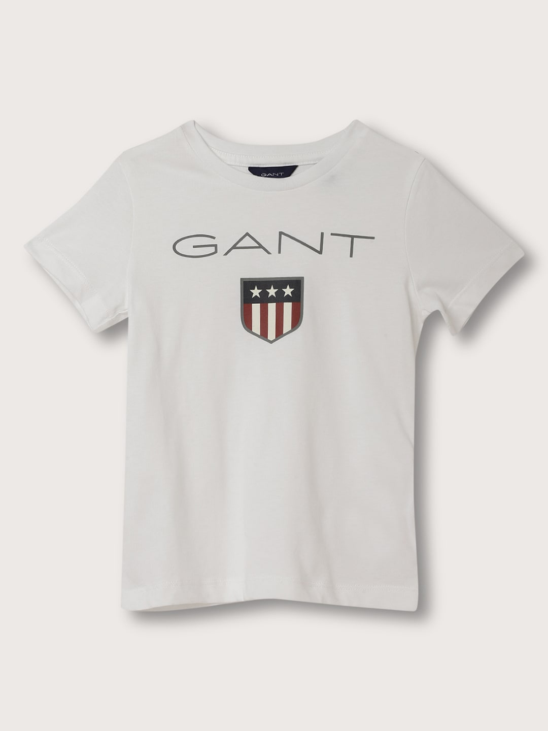 

GANT Boys Printed Round Neck Cotton T-shirt, White
