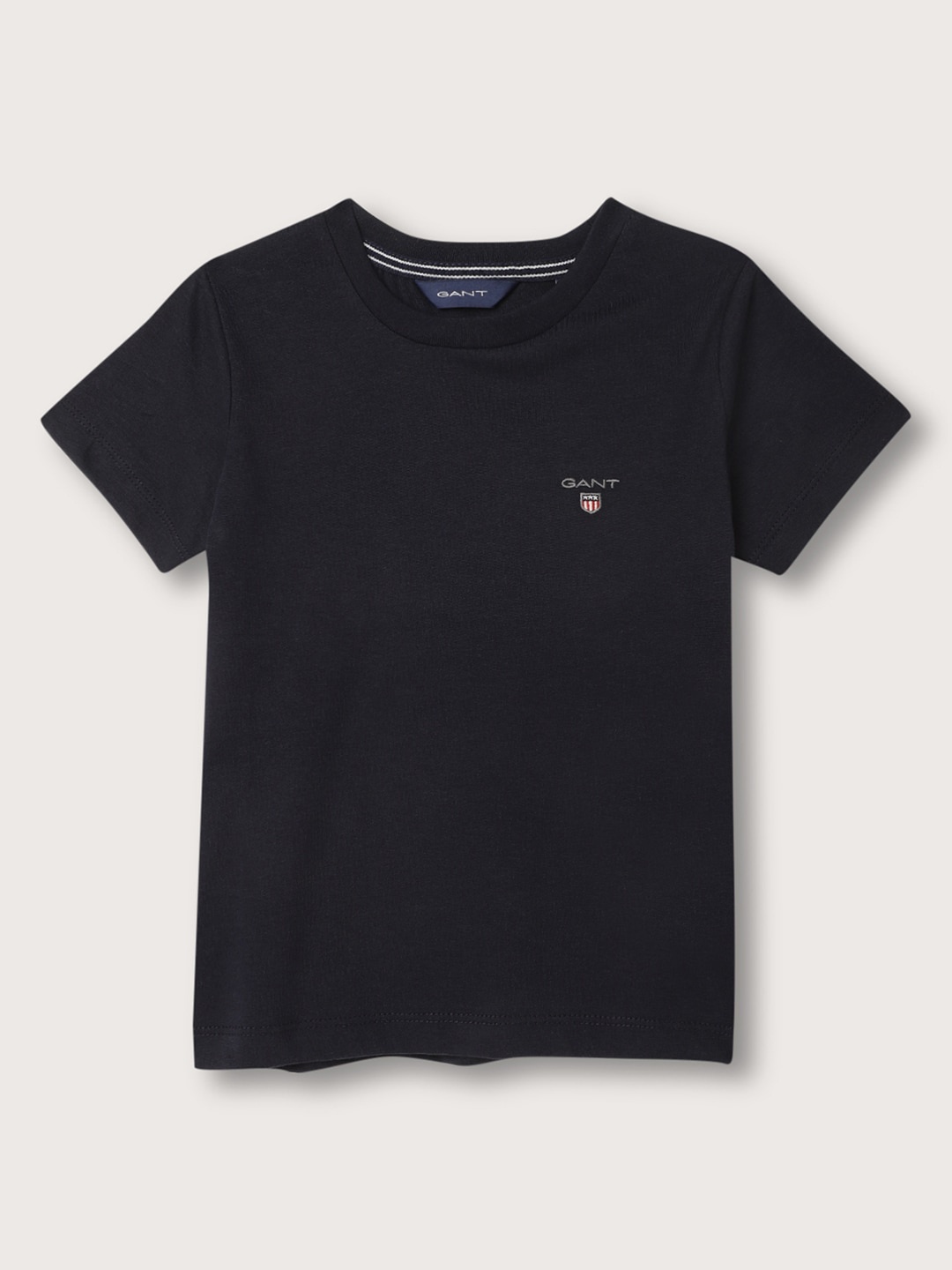 

GANT Boys Round Neck Short Sleeves Cotton T-shirt, Navy blue