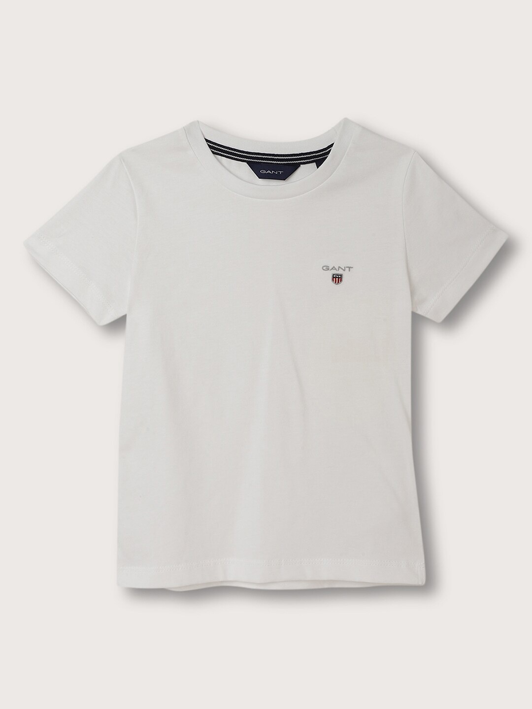 

GANT Boys Round Neck Short Sleeves Cotton T-shirt, White