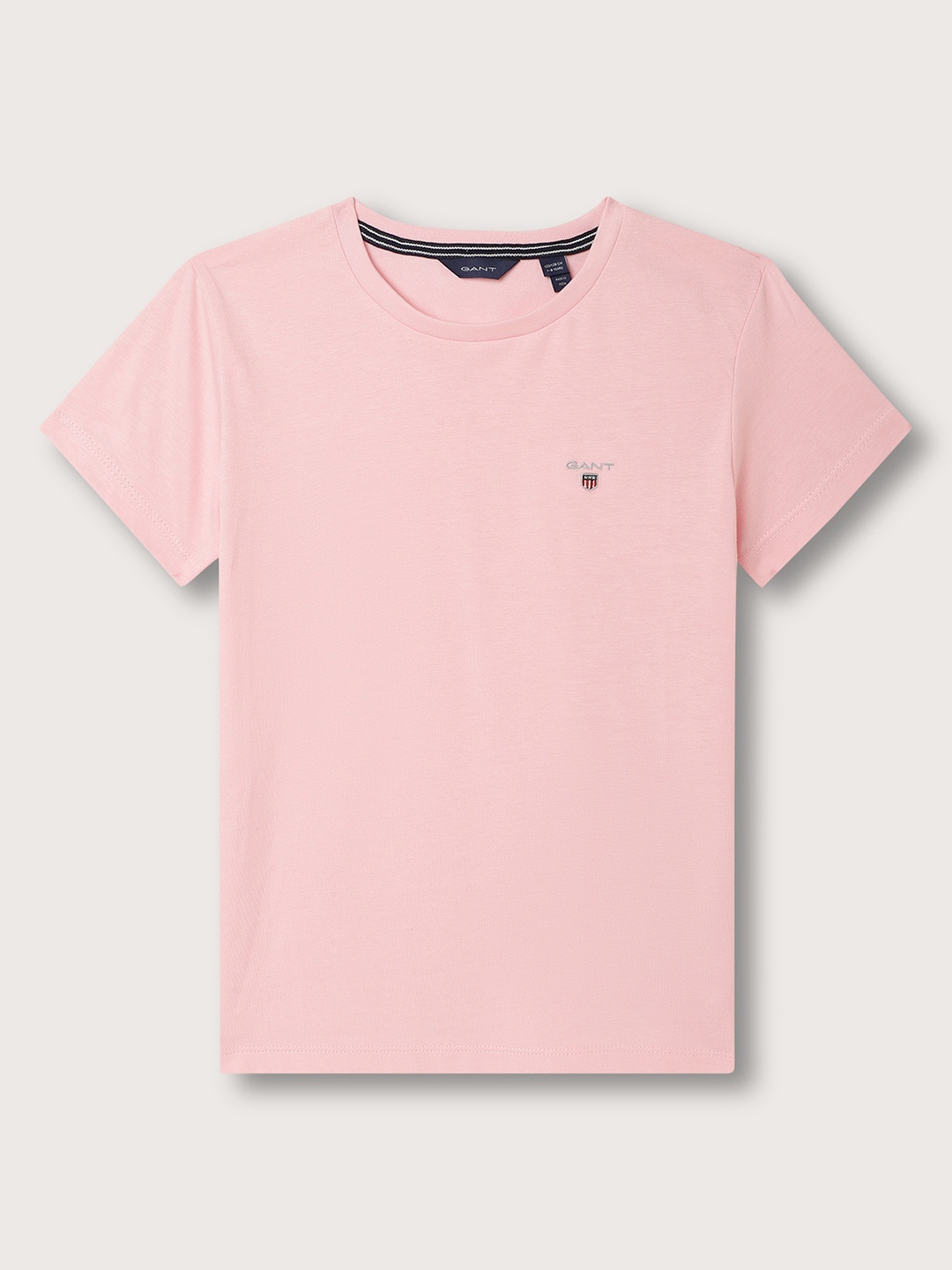 

GANT Boys Round Neck Short Sleeves Cotton T-shirt, Pink