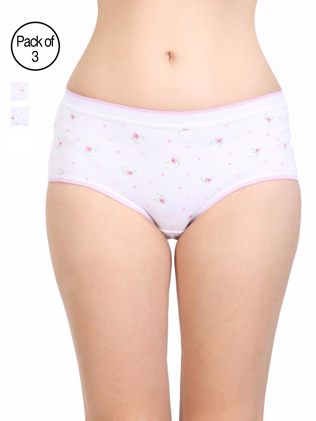 Bodycare Pack of 3 Assorted Hipster Briefs 21000, Multi