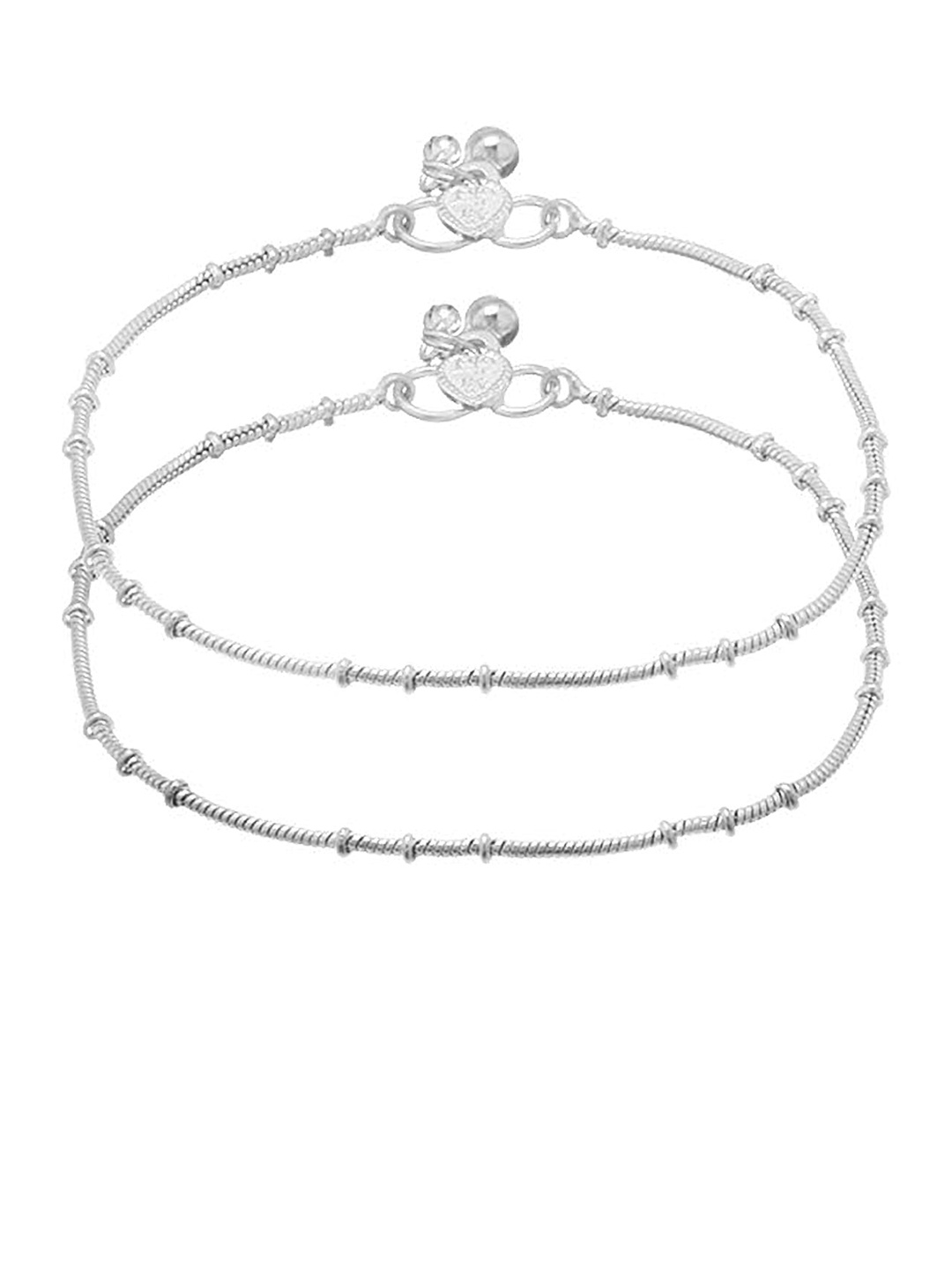 

RUHI COLLECTION Silver-Plated Beaded Anklets