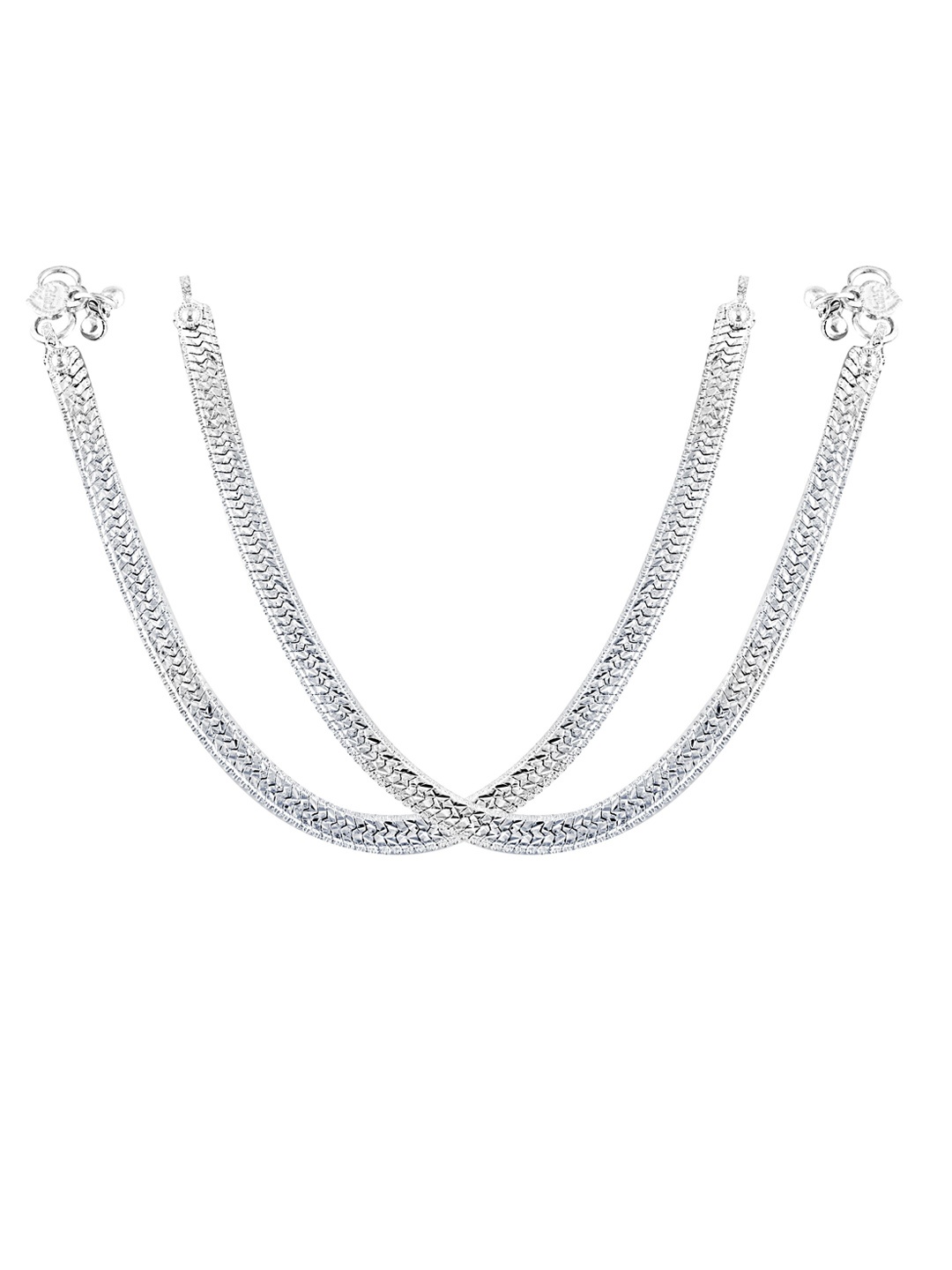 

RUHI COLLECTION Silver-Plated Anklets