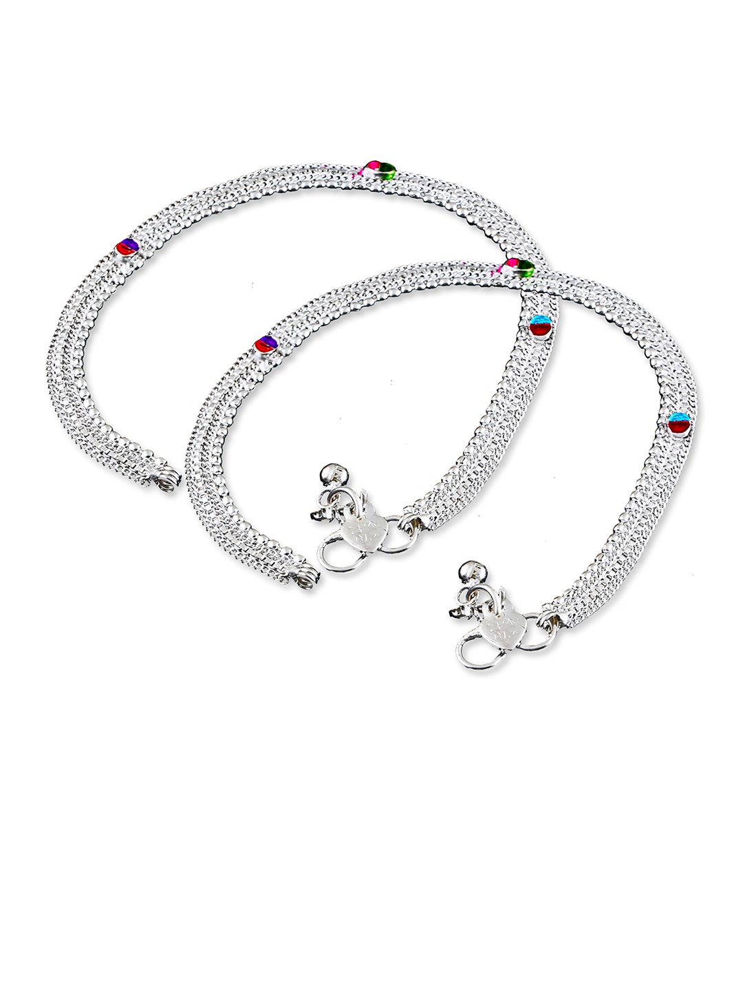 

RUHI COLLECTION Silver-Plated Anklets