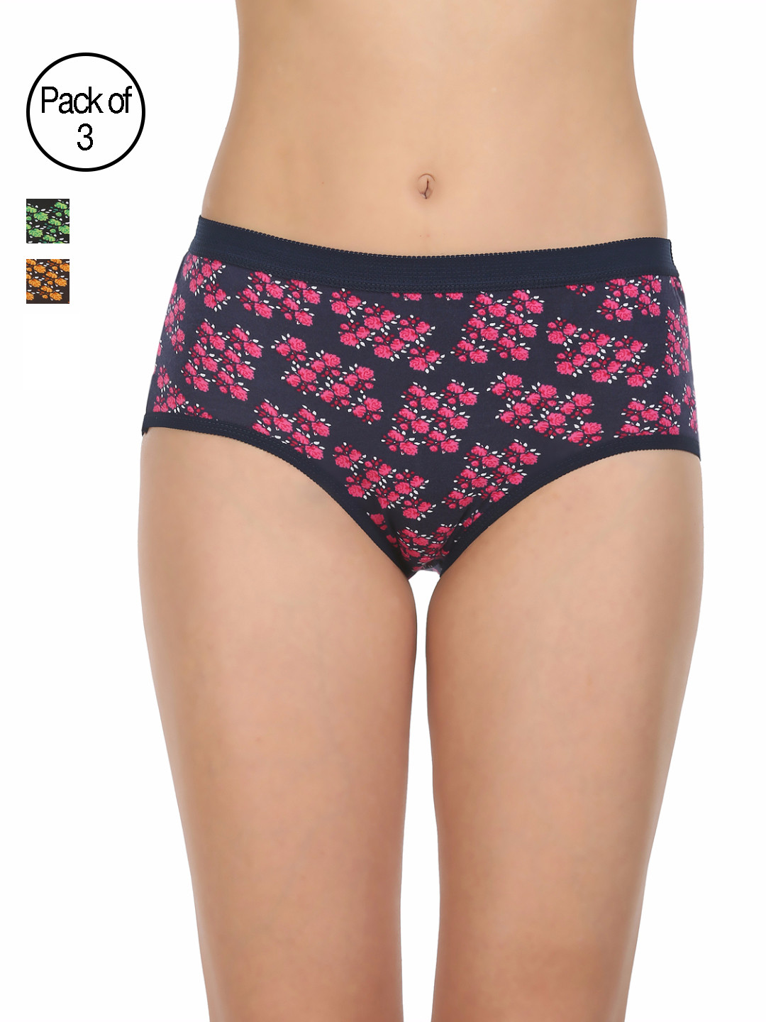 

Bodycare Pack of 3 Assorted Hipster Briefs 25000, Multi