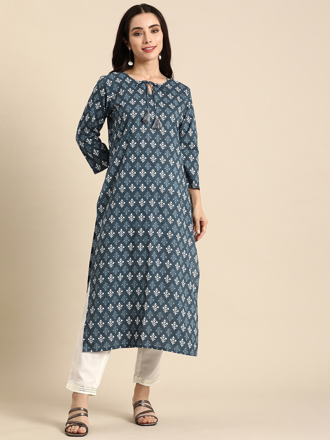 

Anouk Women Ethnic Motifs Printed Kurta, Blue