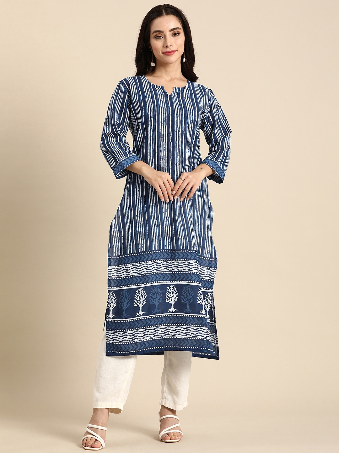 

Anouk Women Abstract Printed Kurta, Blue
