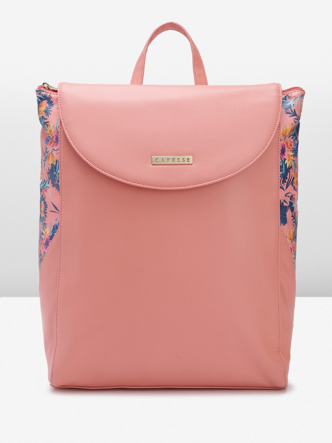 

Caprese Women Printed Backpack, Peach
