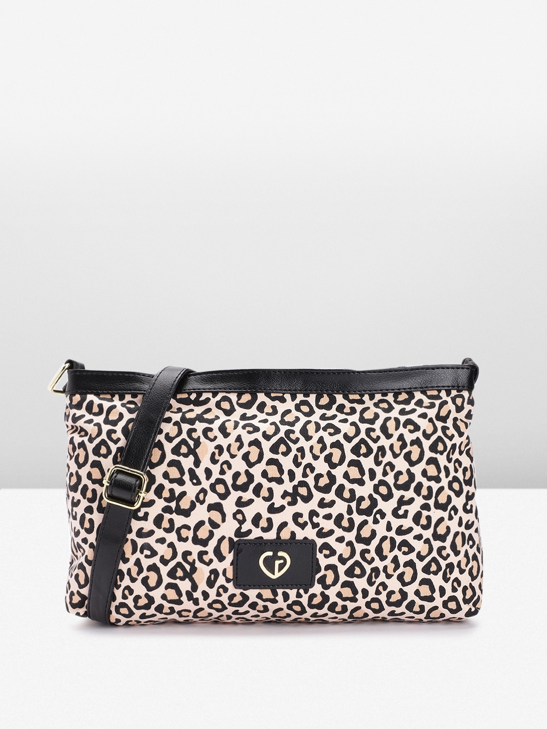 

Caprese Women Printed Sling Bag, Beige