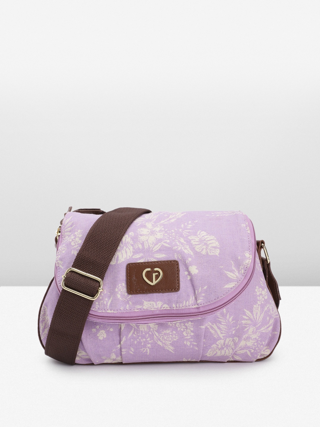

Caprese Floral Printed Sling Bag, Lavender