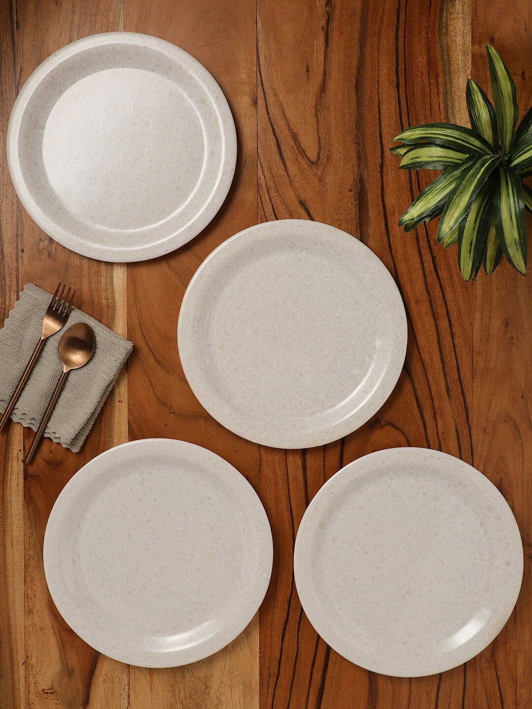 

CDI White 6-Pieces Printed Melamine Glossy Dinner Set