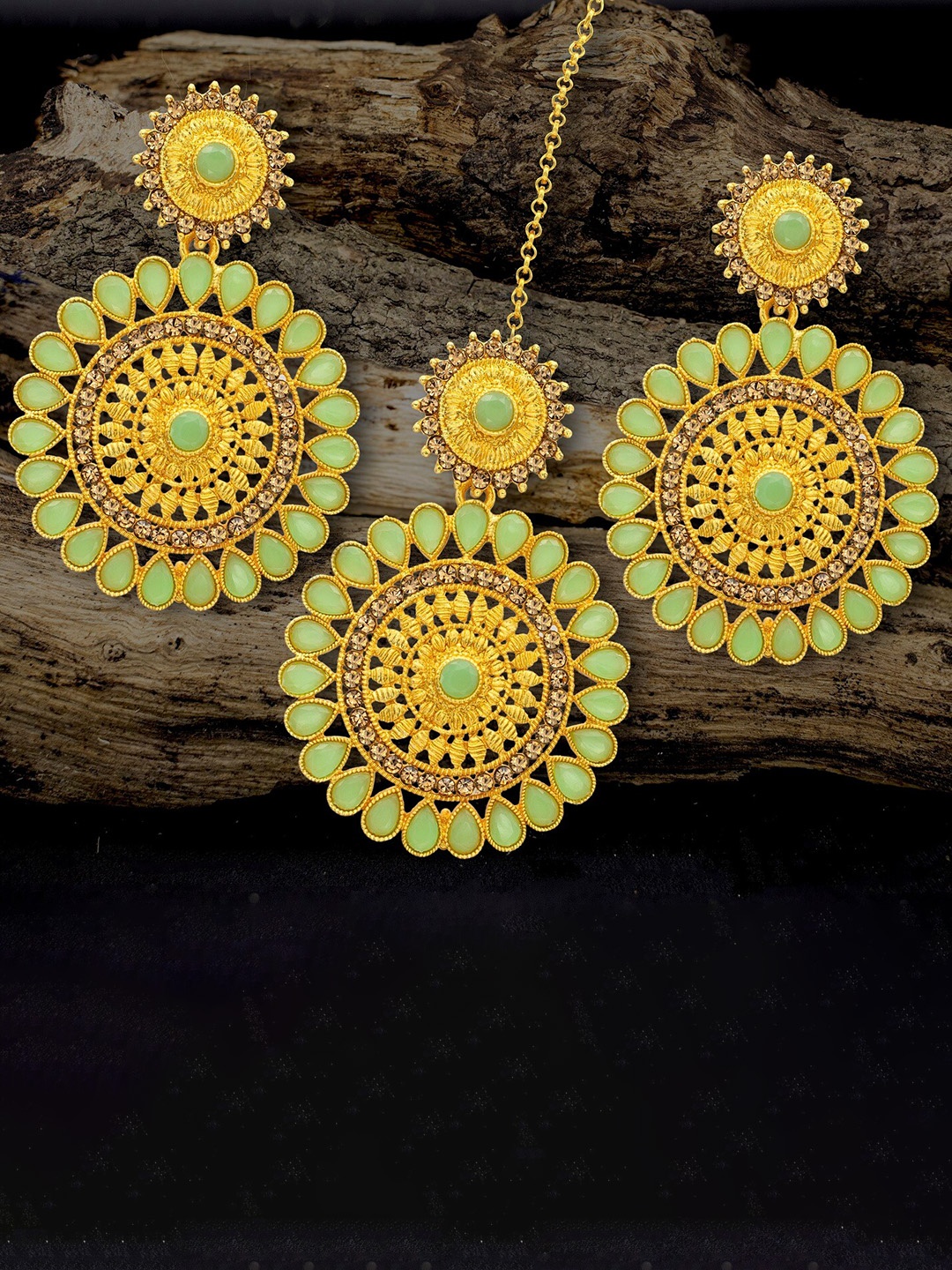 

Rhymee Gold-Plated AD Studded Jewellery Set