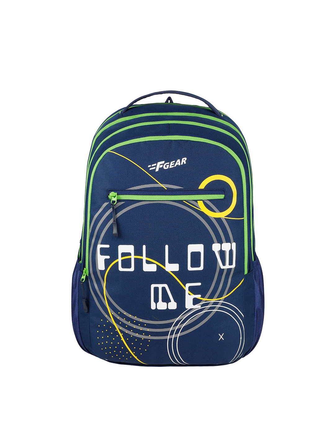 

F Gear Kids Follow Me Graphic Printed Backpack with Compression Straps, Blue