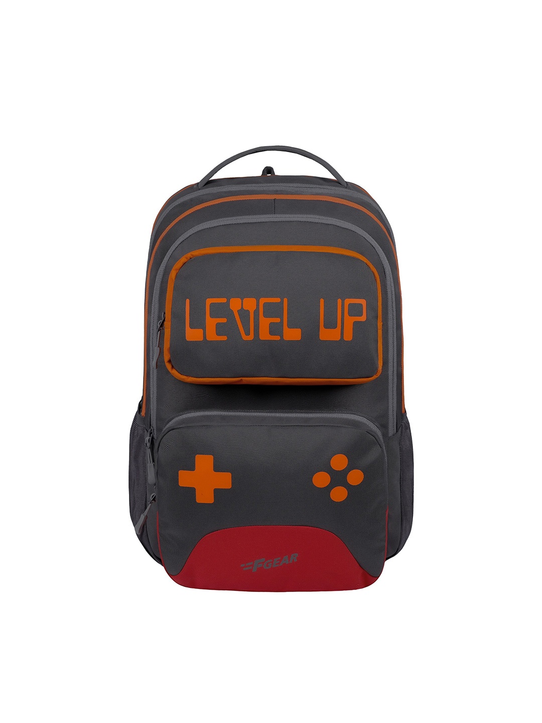 

F Gear Kids Level Up Graphic Printed Backpack, Grey