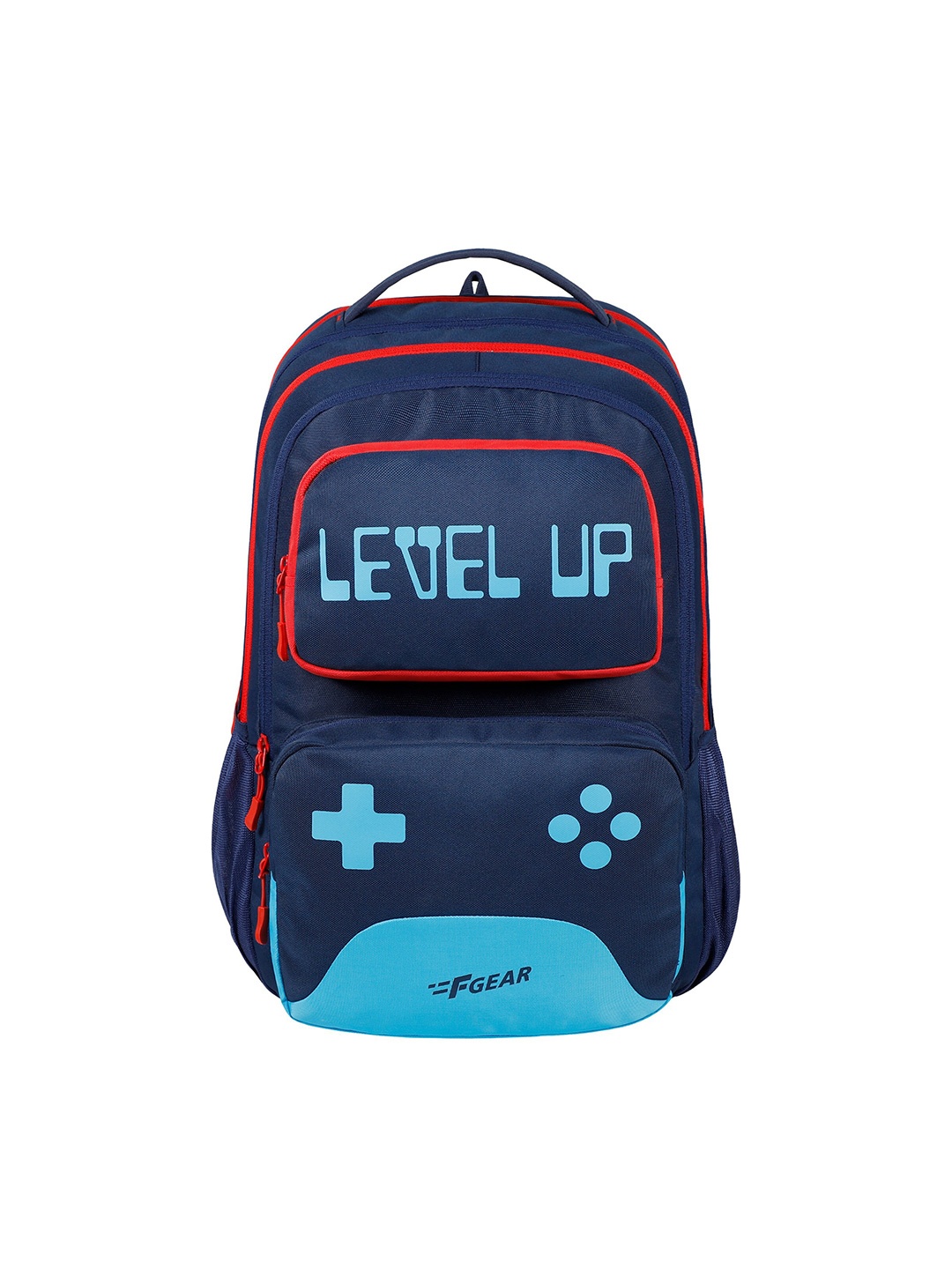 

F Gear Kids Level Up Graphic Printed Backpack with Shoe Pocket, Blue