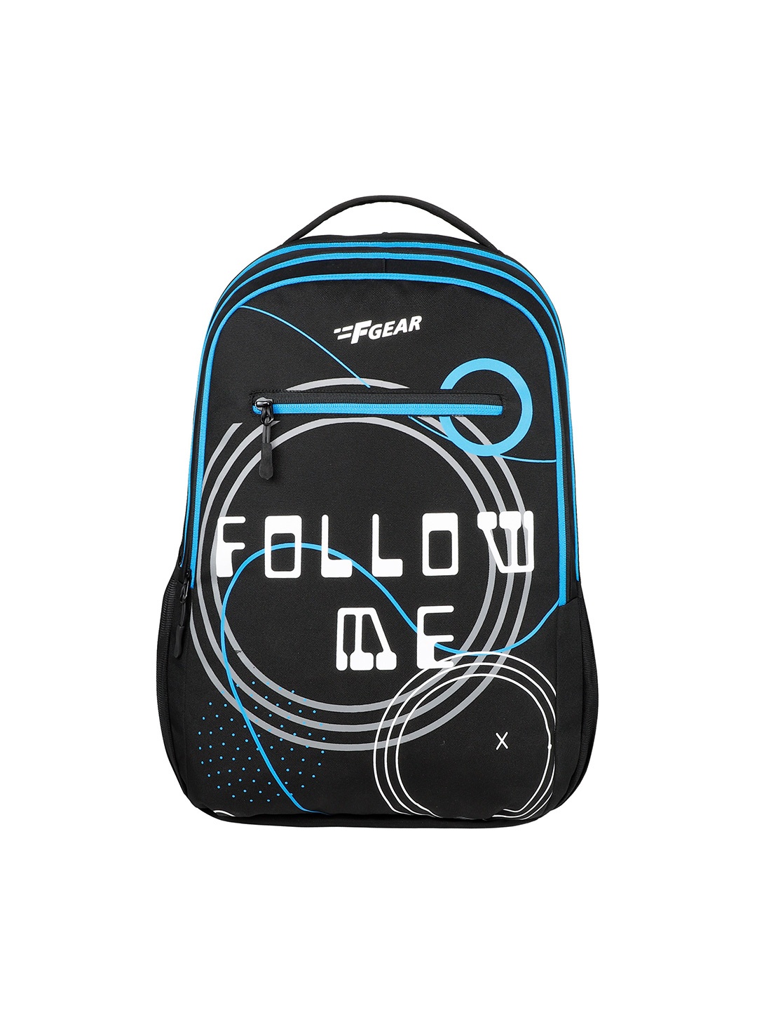 

F Gear Kids Follow Me Graphic Printed Backpack with Shoe Pocket, Black