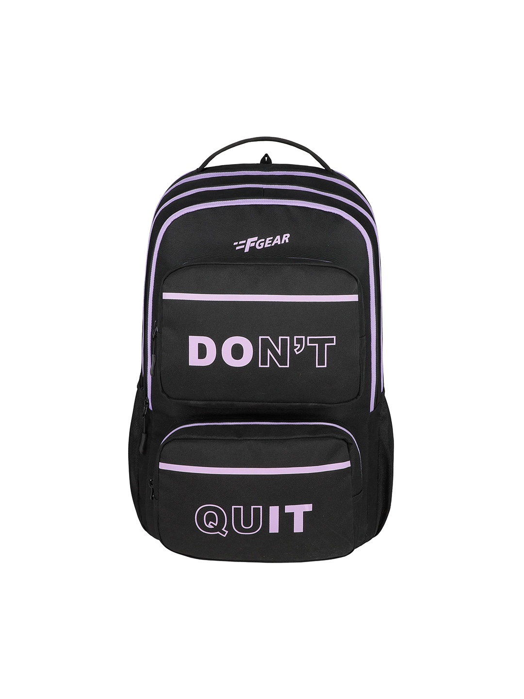 

F Gear Kids Dont Quit Graphic Printed Backpack with Shoe Pocket, Black