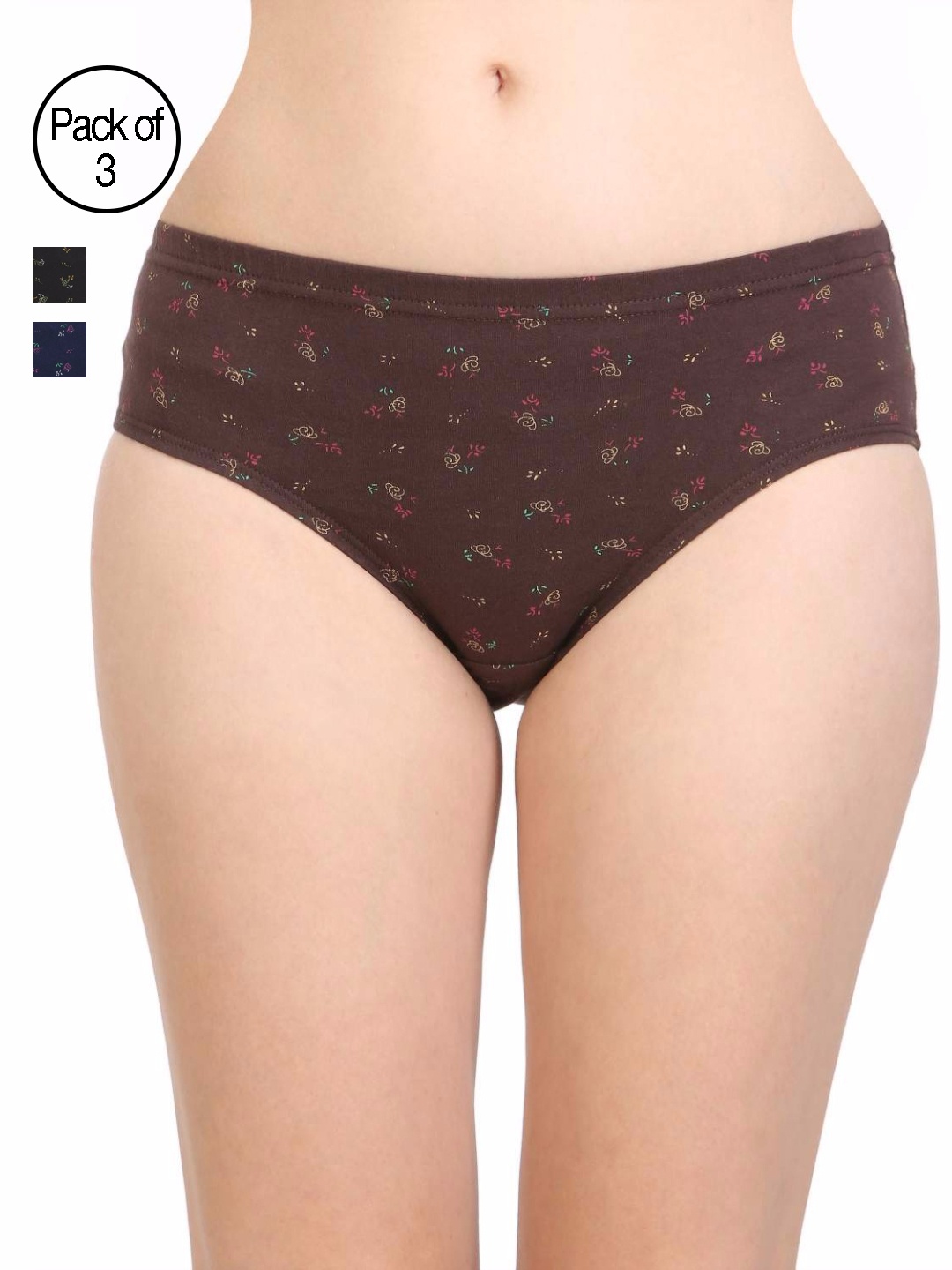 Bodycare Pack of 3 Assorted Briefs 3700-D, Multi