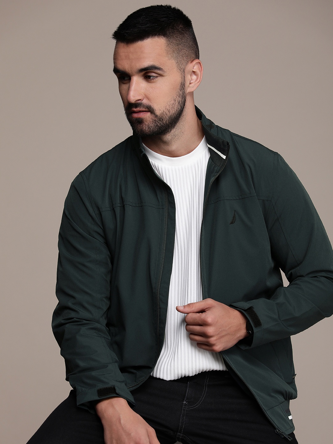 

Nautica Solid Bomber Jacket, Teal